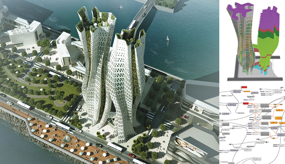Parametric Facade Development of skyscraper in Hong Kong