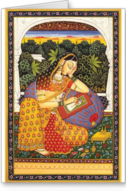 Ancient Indian Mughal Princess Greeting Cards
