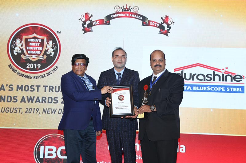 DURASHINE® from Tata BlueScope Steel is India's Most Trusted Brand 2019