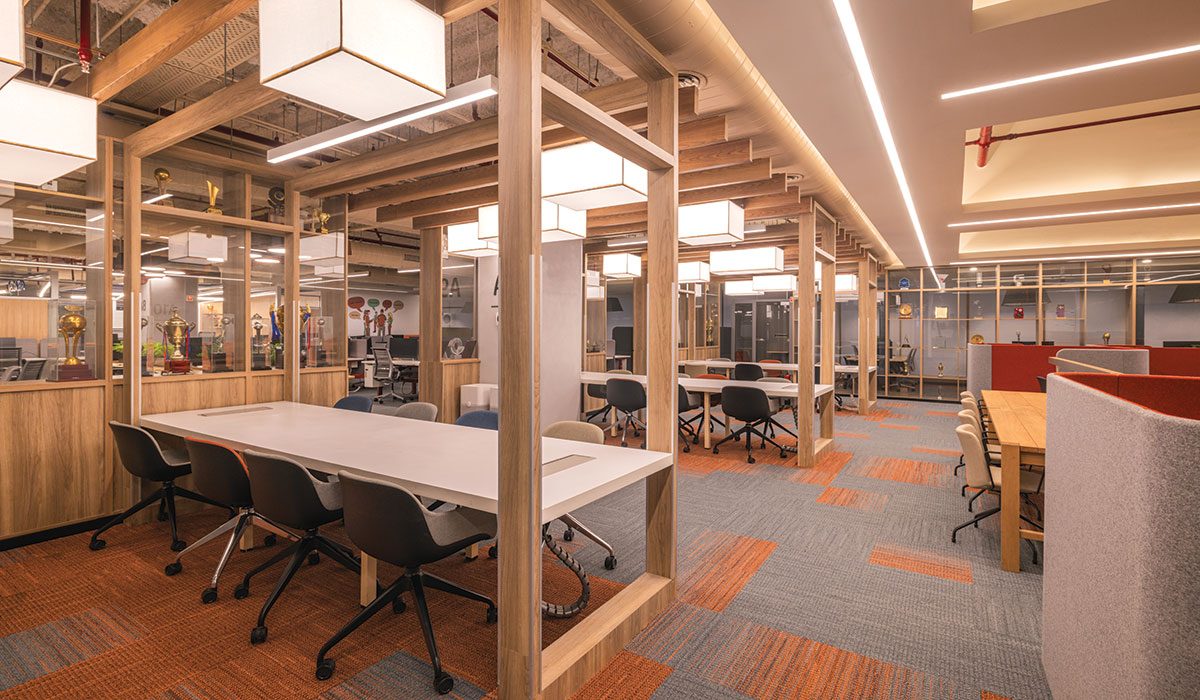Multipurpose spaces that can accommodate different work patterns