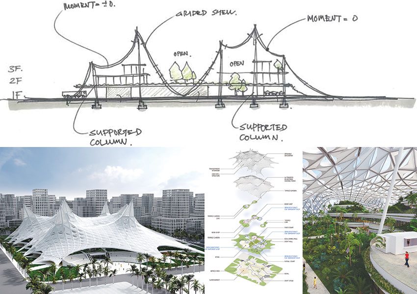 Long Span Tensile Grid Shell