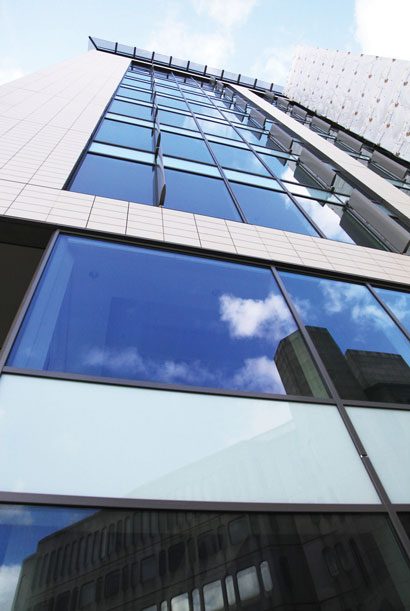 Architecture in England Solar Protection and Glass Design