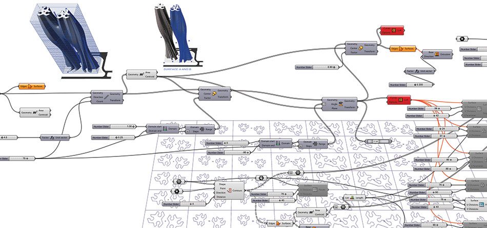Parametric Workflow using Grasshopper3D to control Design Data for skyscraper