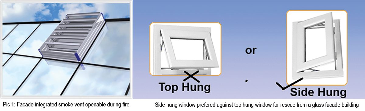 Integrated Smoke Vent Open Able During Fire