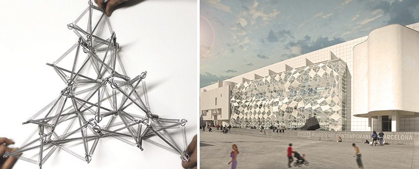 3-Strut Tensegrity Facade System