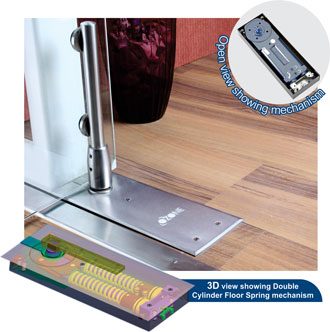 Double cylinder Floor Spring