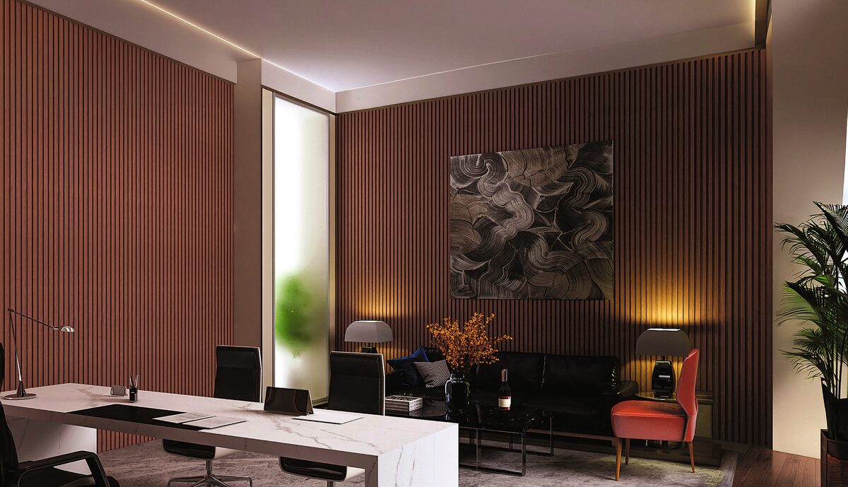 Interior design using contemporary surface materials