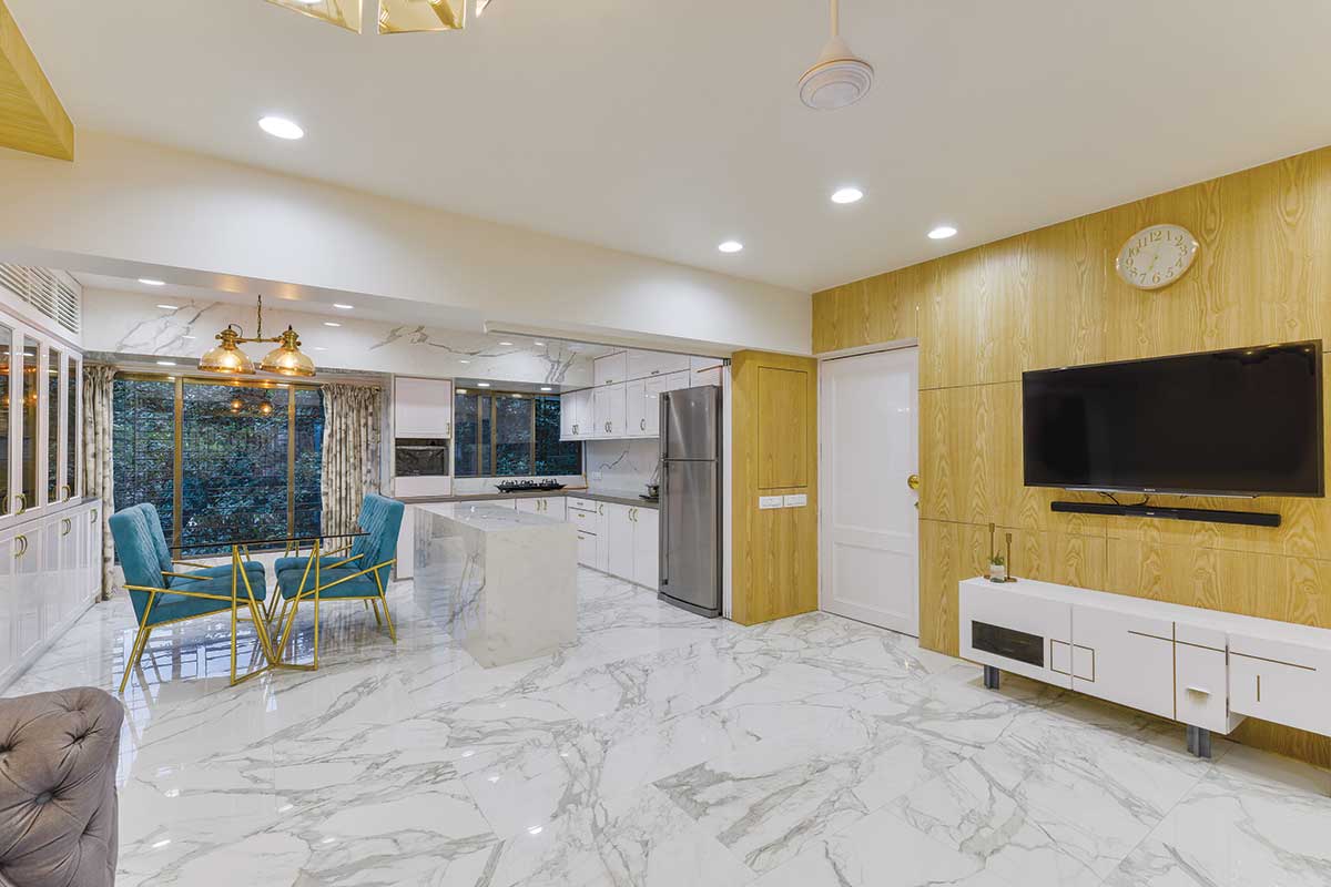 Arjun Rathi Design - Kubadia Residence Rural Modern II - Living Dining Kitchen