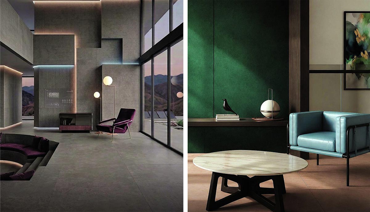 interior wall panels and furniture