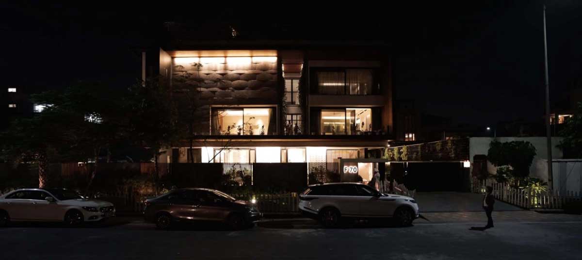 Night view of building