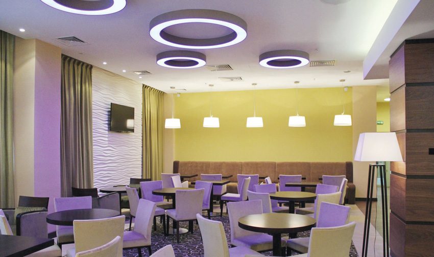Contemporary Ceiling Light Plastic Round Led