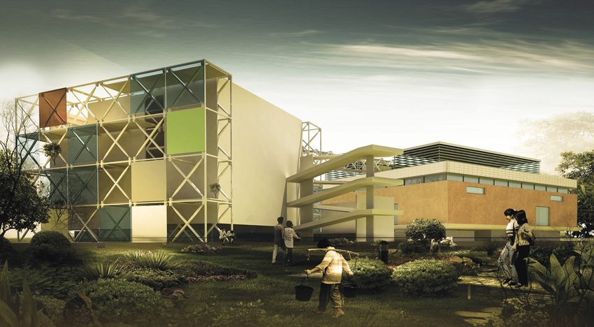 Sanskar Kendra West Side Perspective