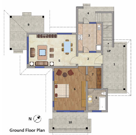 Farm House Shahjahanpur Ground Floor Plan