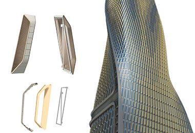 UNStudio Wasl Tower Ceramic solar shading system