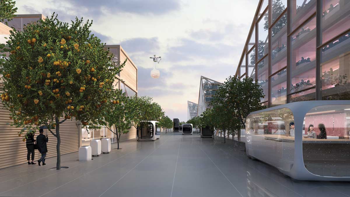 BIG TWC Toyota Woven City Road Image by BIG Bjarke Ingels Group