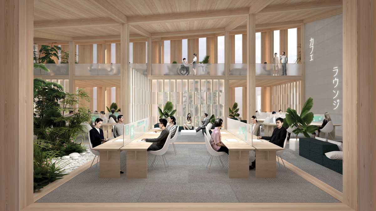 BIG TWC Toyota Woven City Office Interior Image by BIG Bjarke Ingels Group