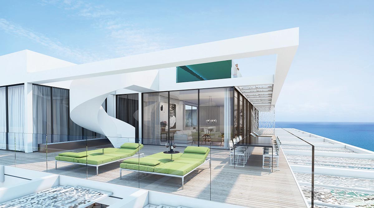 The Cubist Art-inspired ten-story property designed by Ilan Pivko Architects