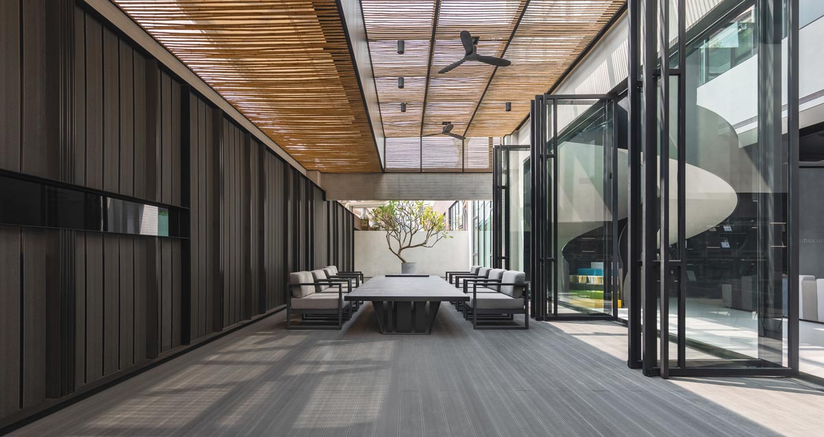 9Studio Design Group have designed their studio like the setting for a science fiction movie