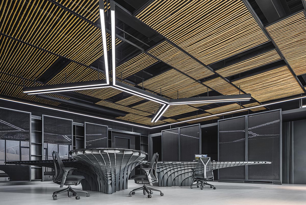 9Studio Design Group have designed their studio like the setting for a science fiction movie