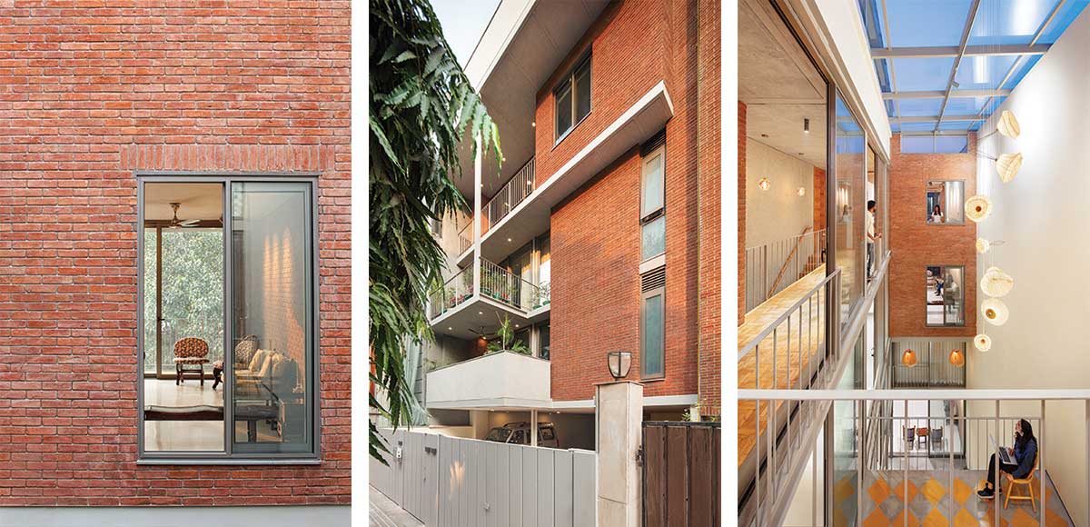 Stacked House in New Delhi is a compact residence designed by Studio Lotus