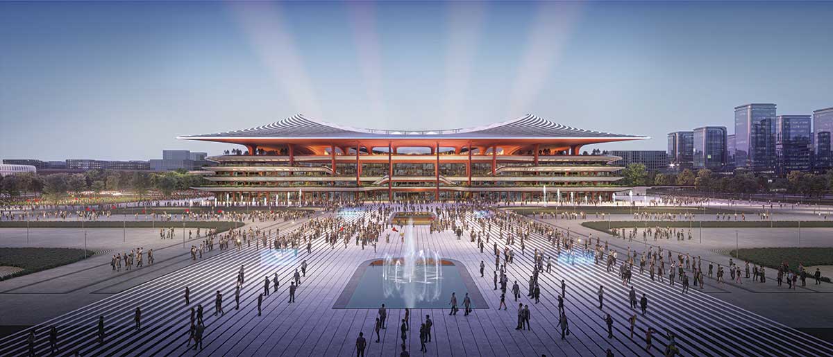 Zaha Hadid Architects design of the new Xi'an International Football Centre