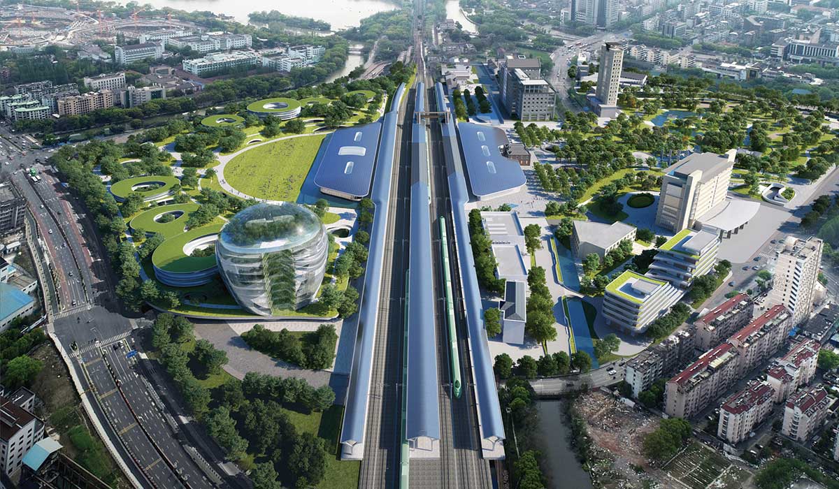 MAD Architects unveil their design for Jiaxing's Train Station in the Forest