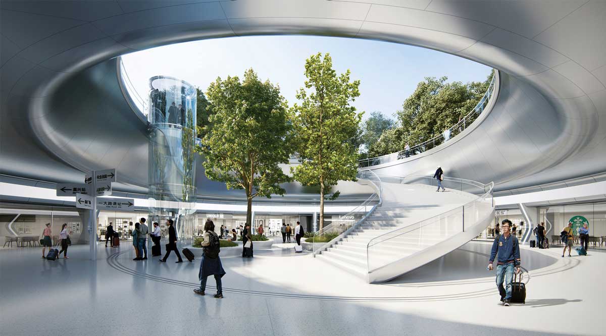 MAD Architects unveil their design for Jiaxing's Train Station in the Forest
