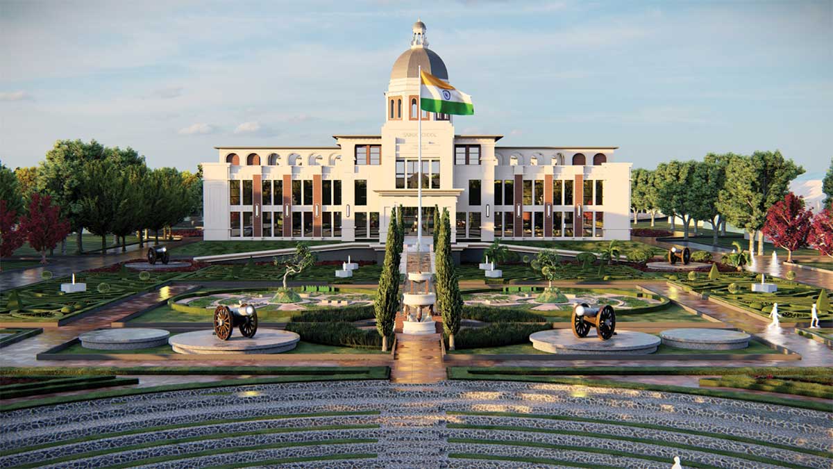Design Forum International (DFI) has envisioned the architectural vocabulary of the proposed Sainik School