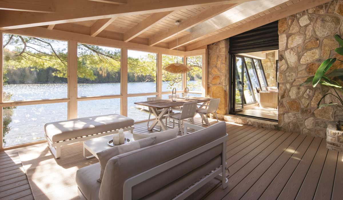 Paul Bernier Architecte renovation of this log cabin