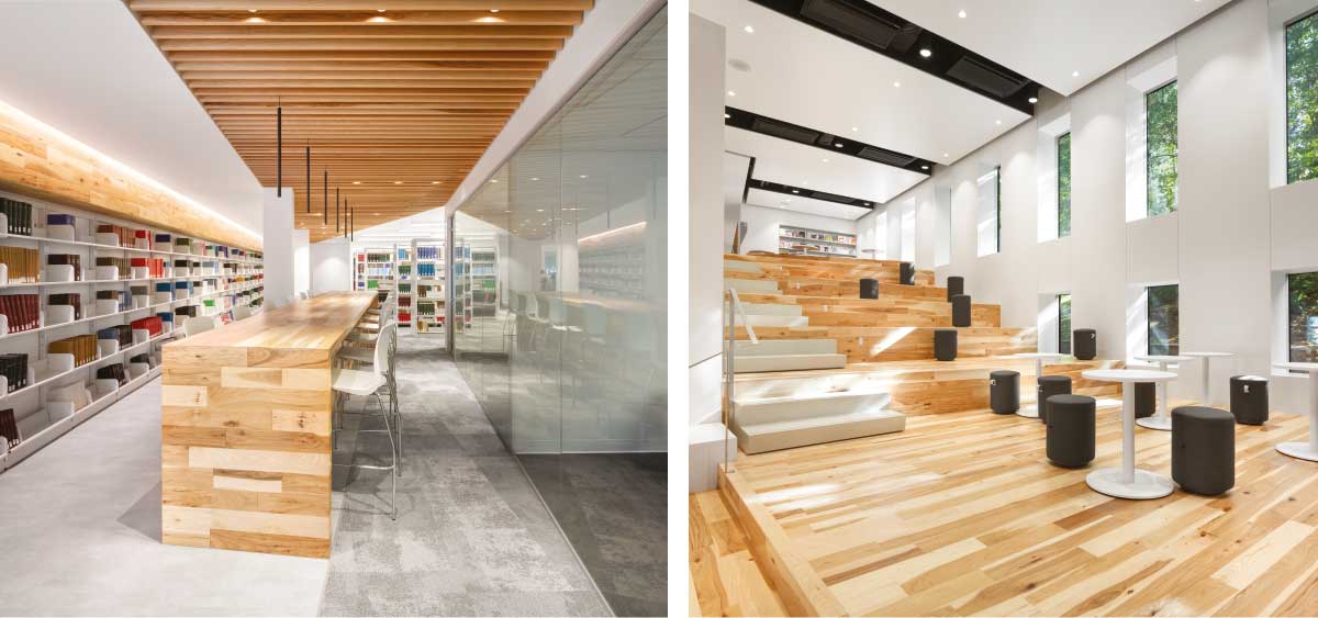 Lemay collaborated with lighting agency LumiGroup for the new lighting design