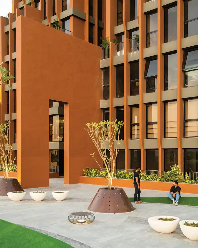 the segregation of its retail and office space