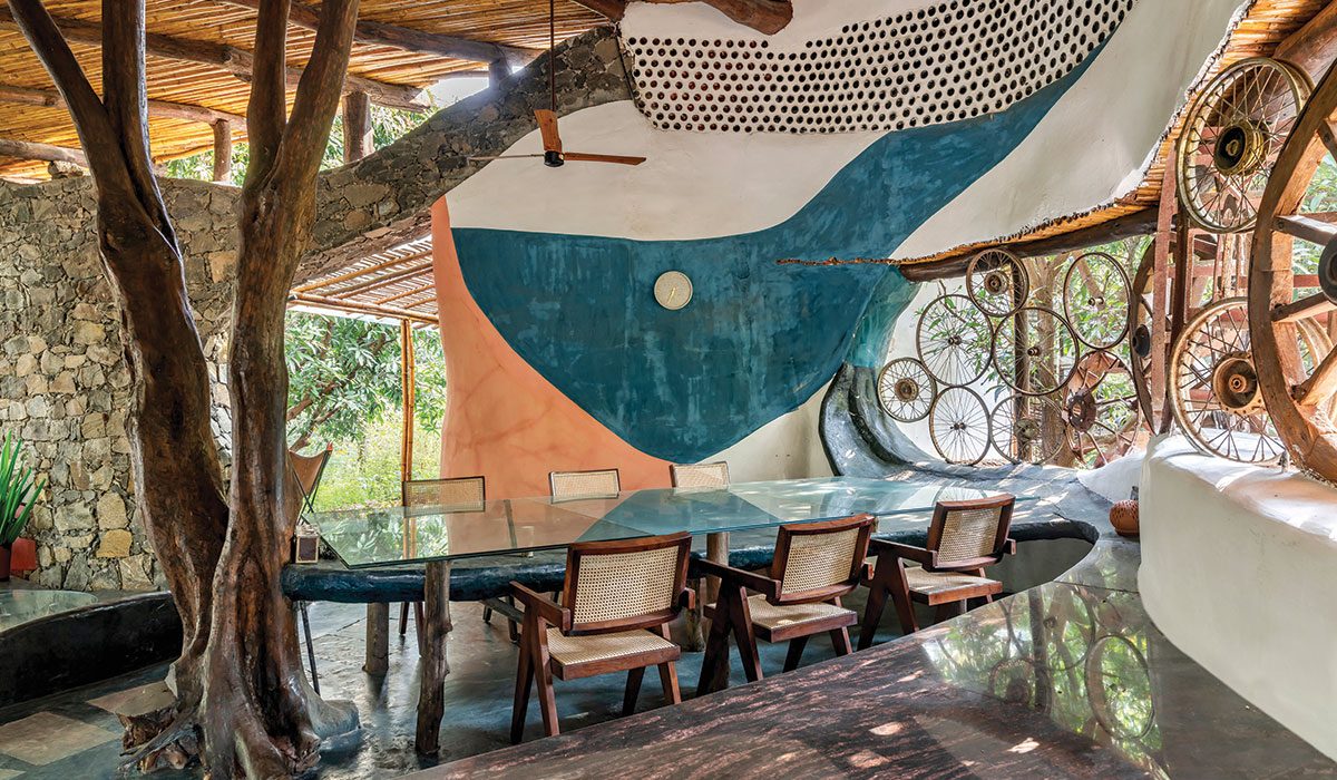 Designed by Blurring Boundaries the farmhouse stands as a testament to environmental consciousness