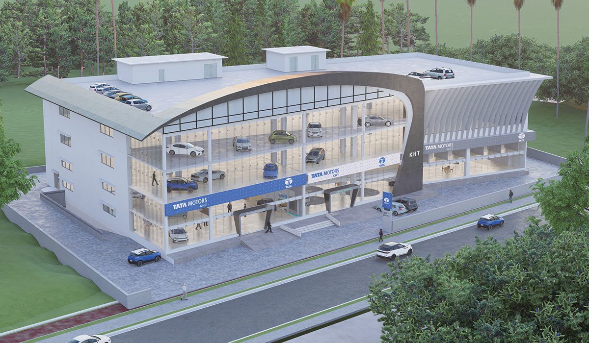 YV Architects designs YV Architects designs an Automobile Showroom of KHT Motor