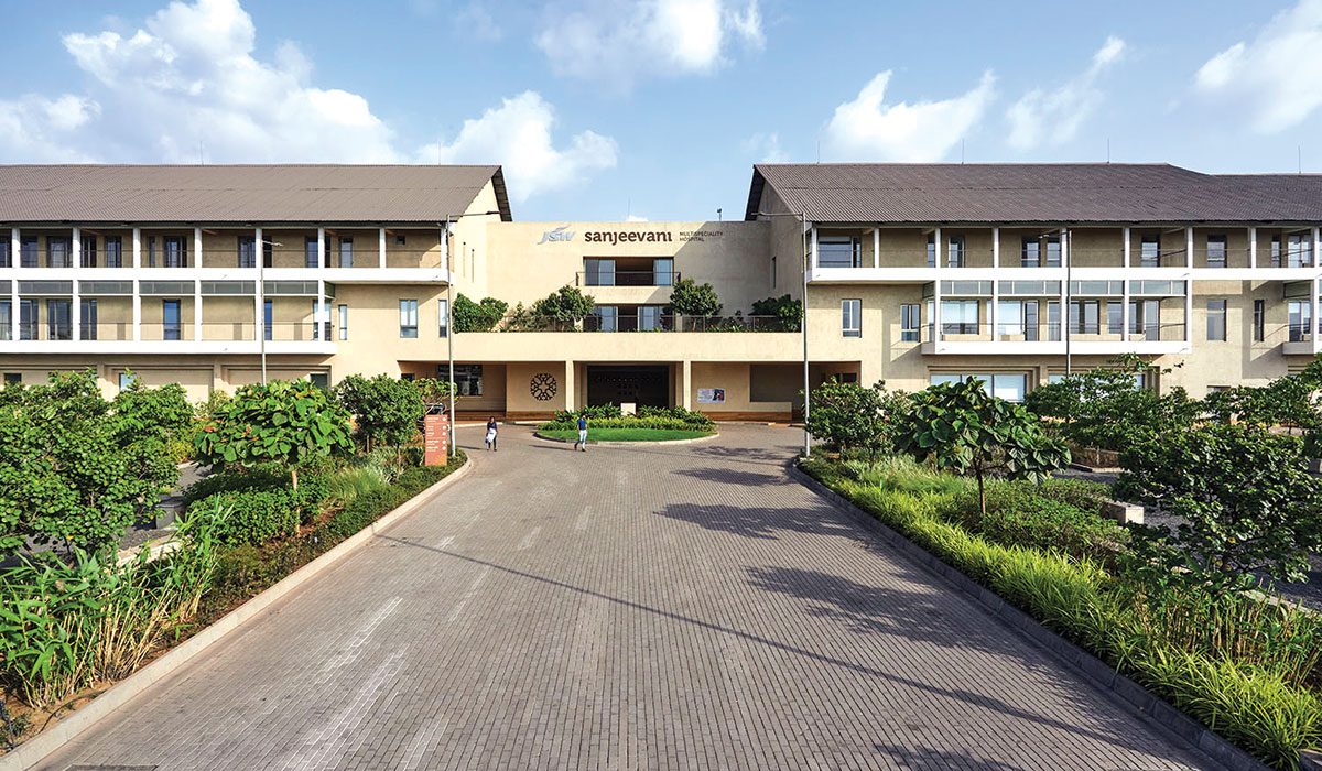 SJK Architects Design of the JSW Sanjeevani Hospital in Dolvi Village