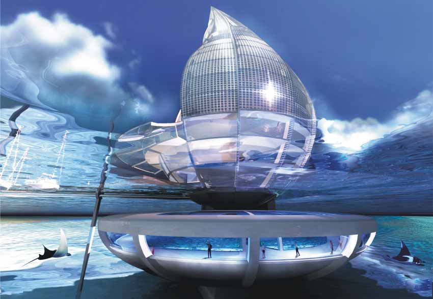 water droplet resort