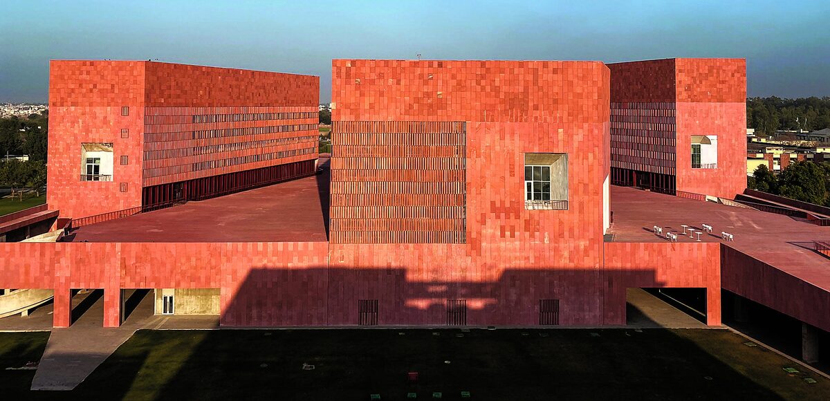 Thapar University buildings in red Agra stone