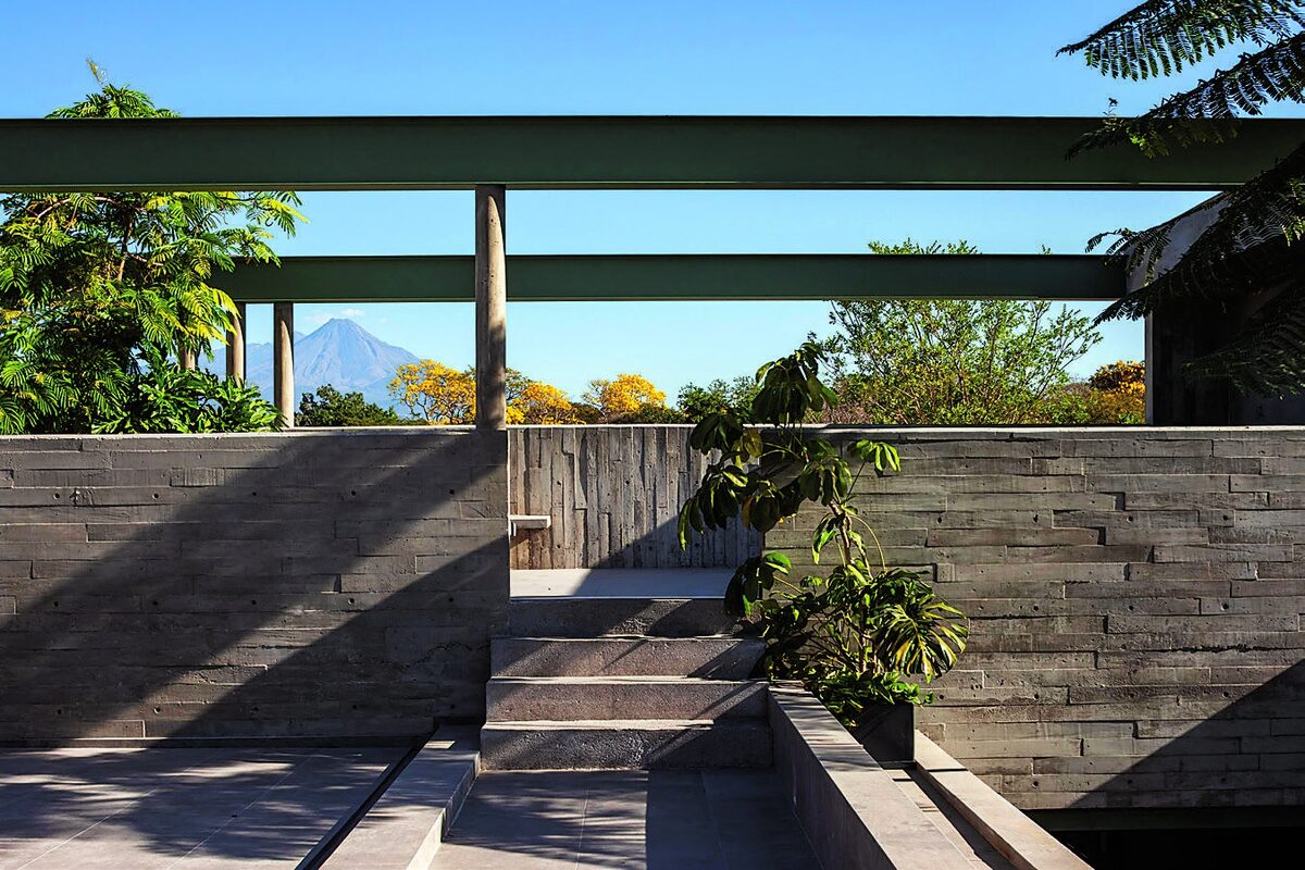 Studio courtyard and natural materials