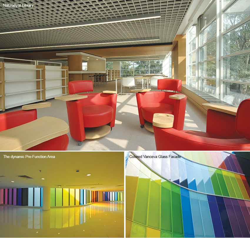 Colored Vanceva Glass Facade