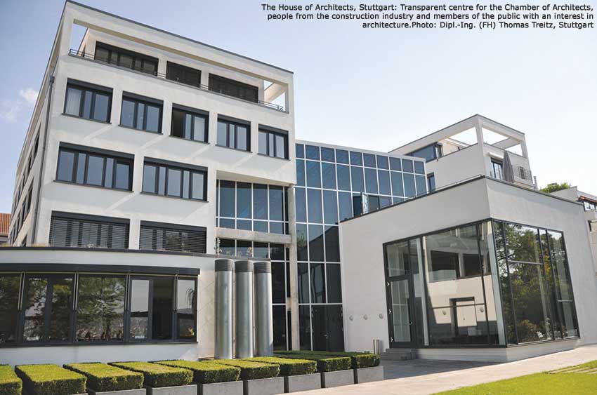Transparent centre for the Chamber of Architects