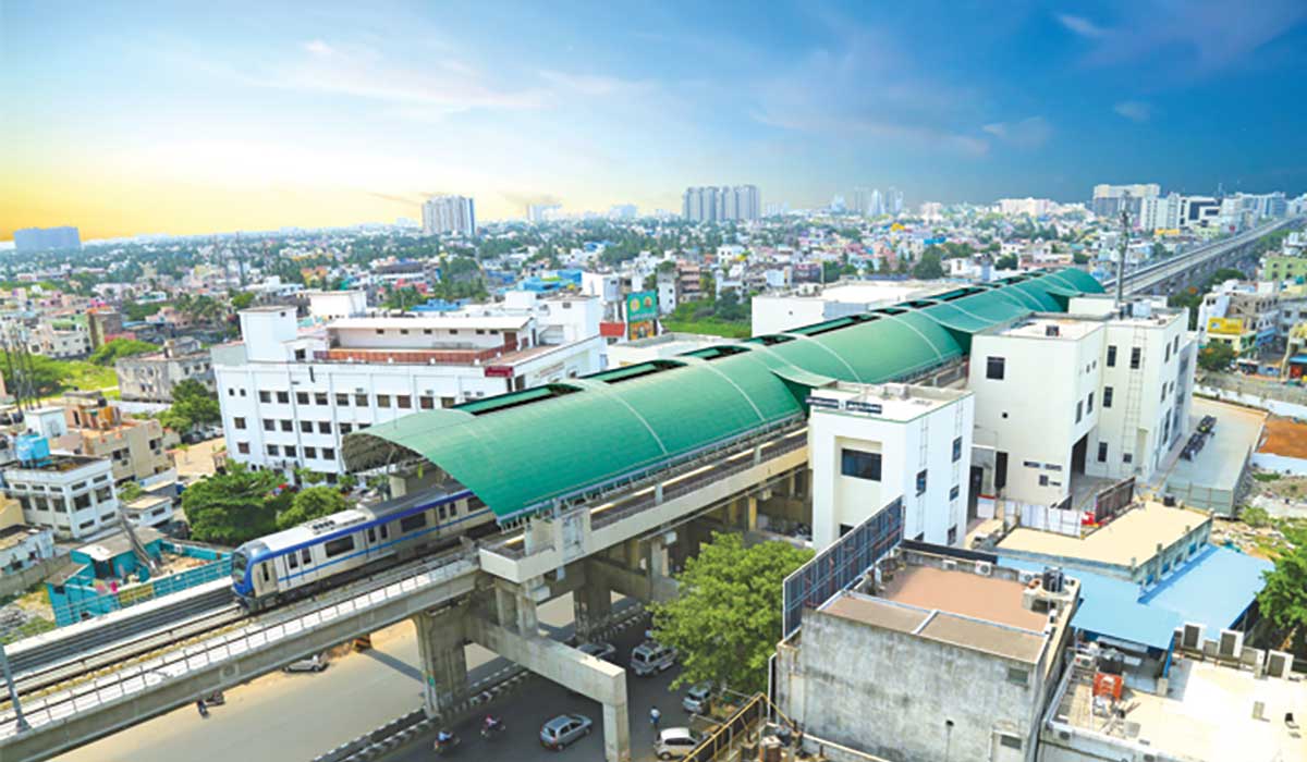 Railways and modern urban transport infrastructure in major cities across India