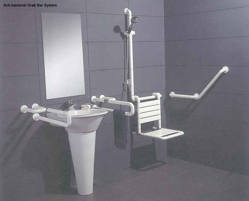 anti bacterial grab bar system