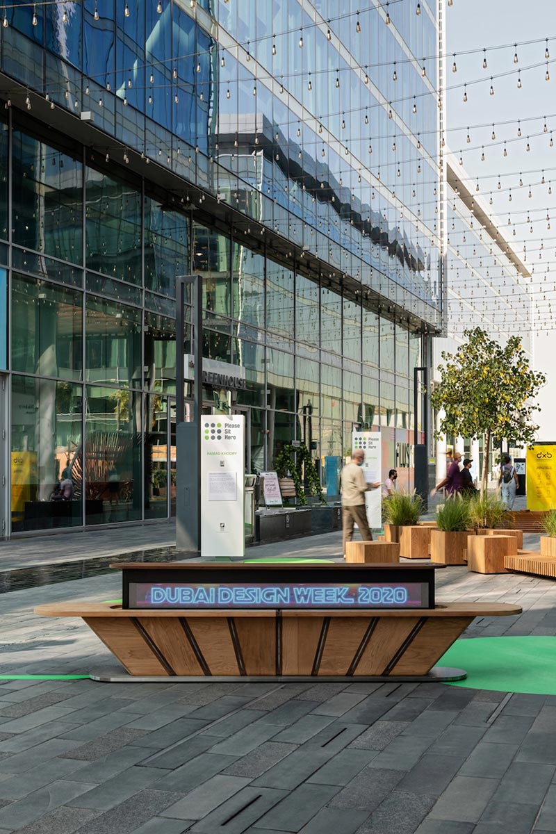 AHEC unveils three COVID-proof outdoor benches at Dubai Design Week 2020
