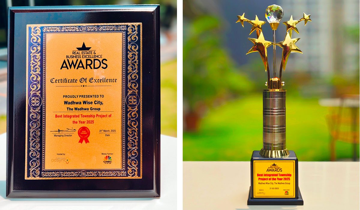 'Best Integrated Township' Award The Wadhwa Group’s flagship Township project
