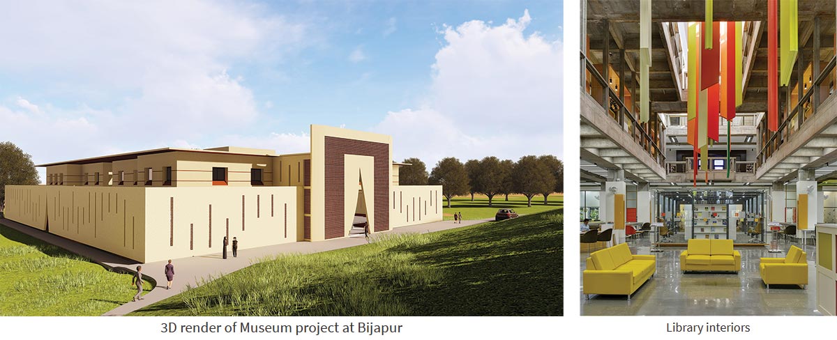 3D render of Museum project at Bijapur