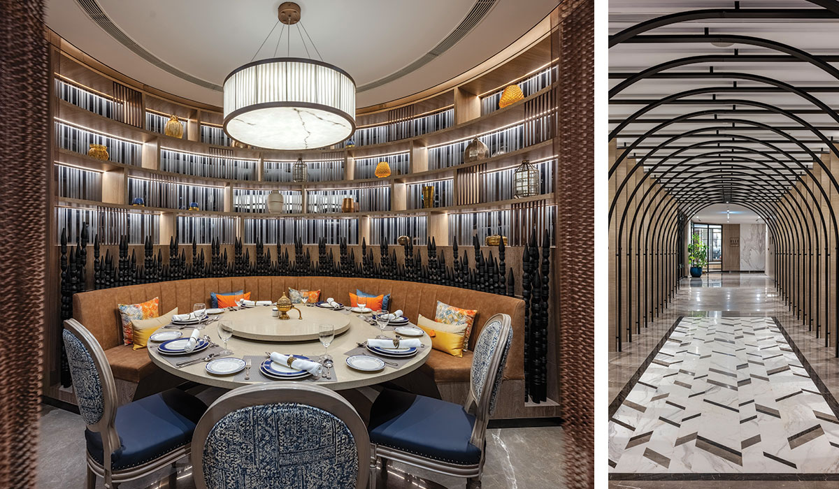 the clubhouse is part of a residential complex