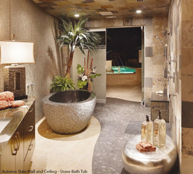 Automn Slate Stone Bath Tub