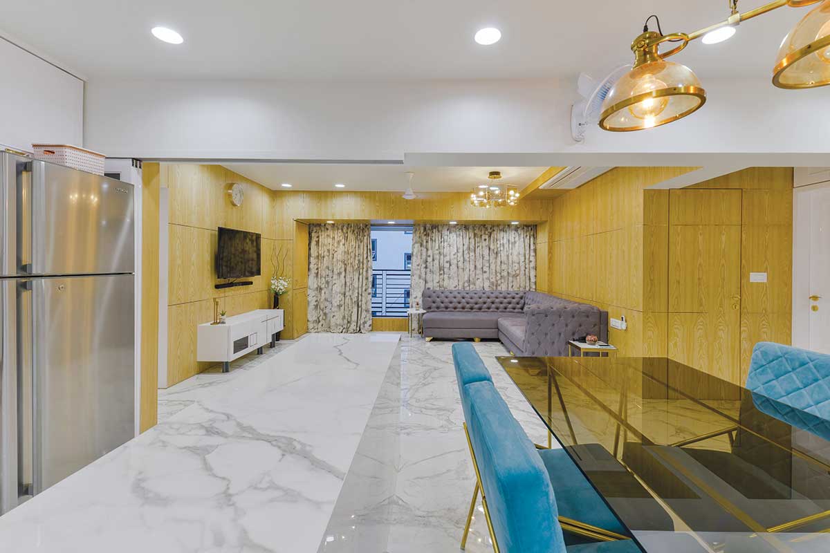 Arjun Rathi Design - Kubadia Residence Rural Modern II - Living Dining Kitchen