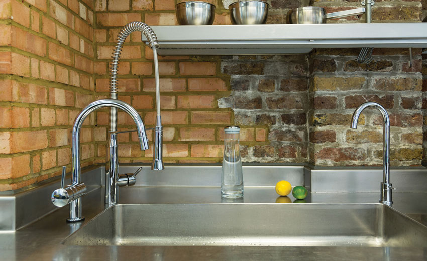 GROHE faucets installed in professional kitchen at the Violin Factory in London