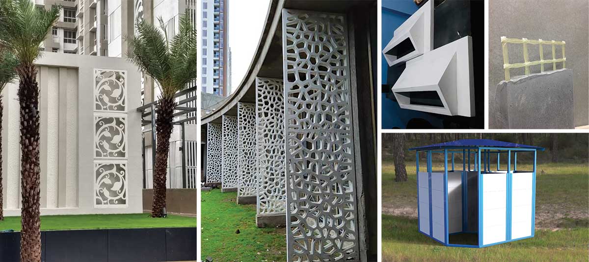 Textile Reinforced Concrete Enabling Design Flexibility