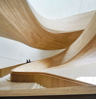 The Sculpted Wood Staircase
